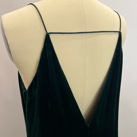 BCBGMaxAzria Dark Green Velvet Maxi Dress - Picture 5 of 7